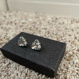 Triangular sterling silver earrings